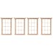 DOITOOL 4 pcs Simulated Twelve Lattice Window Frame Photograph Props for Doll House Dollhouse Decor Birthday Gift