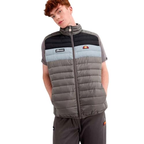 Ellesse Bardy gilet rembourré gris pour homme au style urbain