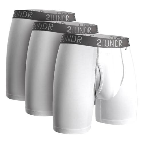 2UNDR Swing Shift Boxer Brief 3 Pack, White/White/White, Medium
