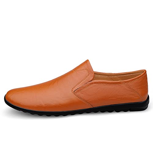 Men's Loafers Moccasins Shoes Solid Colors Lightweight Leather Lightweight Slip Resistant Flexible Wedding Slip-ons3