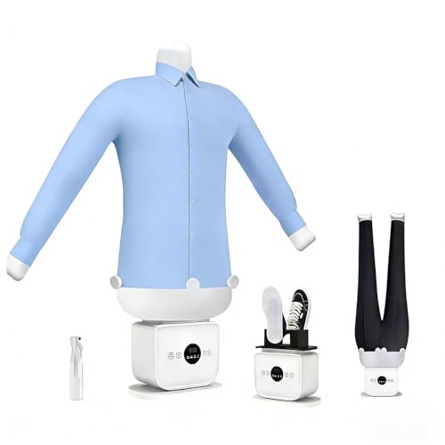 LYNNEYING Machine à repasser à 360° sans angle mort, repassage mains libres, sèche-linge et fer à repasser portable à air chaud, séchage rapide, entretien des chemises/pantalons/chaussures(A)