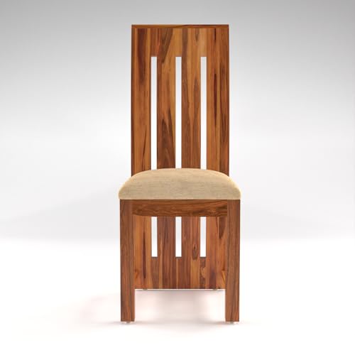 Image of Solid Sheesham Wood Dining Room Sets 4 Seater Dining Table with 3 Chairs & 1 Bench for Dining Room, Living Room, Kitchen, Hotel, Restaurant, Cafeteria (Zinor, Honey Finish)