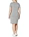 Daily Ritual Women's Short-Sleeve Scoop Neck Dress, Grey Heather, Space Dye, Large