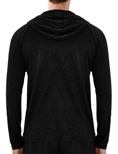 Roadbox Men's UPF 50+ Fishing Shirts, Long Sleeve UV Sun Protection SPF Hoodie, Quick Dry Swim Rash Guard for Outdoor Hiking2