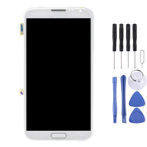 Display LCD + Touch Panel con cornice For Galaxy Note II / N7105 (grigio)