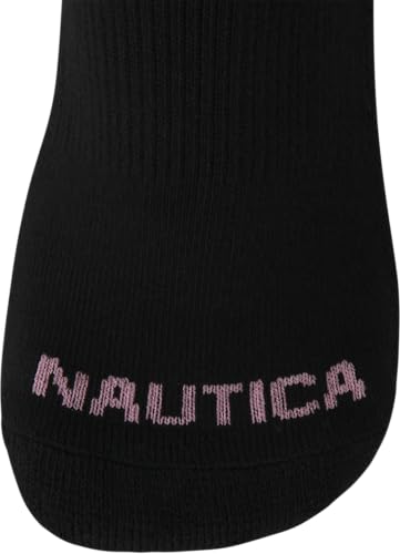 Image of Nautica Women's Quarter Cut Moisture Control Athletic Socks with Cushioned Comfort (12 Pack)