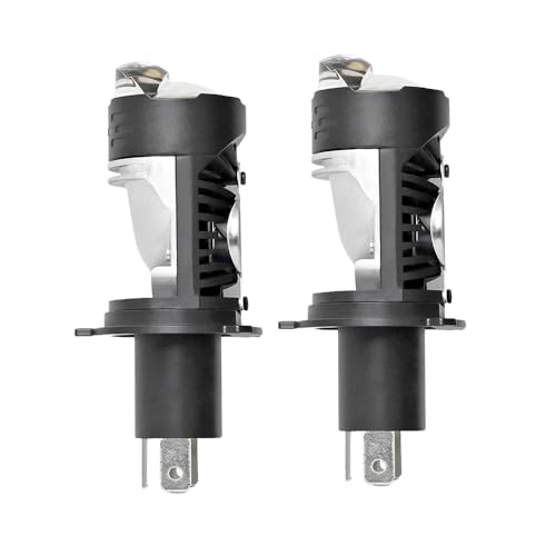 Image of NIGHT LIFE H4 LED Headlight Bulb 55W 9-60V Projector Lens, 6000K High Low Beam, 18000 Lumens, CANBUS Error Free, IP68 Waterproof, Direct Fit Car Bike, Pack 2