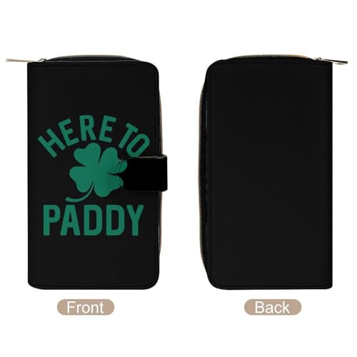 Here To Paddy Shamrock Long Wallet for Women Men Purses Coin Pouch Credit Card Holder Organizer3