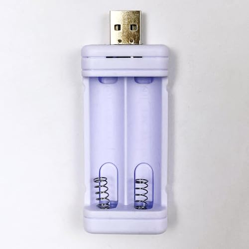 Image of USB 1.2V AA AAA Ni-CD NiMH 2 Slot Battery Charger with LED Indicators, Charge 2 Batteries At a Time