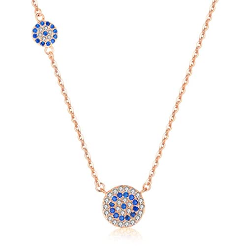 Collier Mauvais Œil Argent 925 et Pierre Bleue Cadeau Idéal Femme