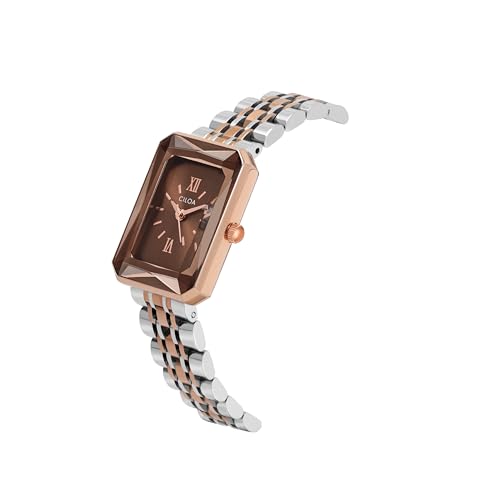 Watches for Women Vintage Two-Tone Bracelet Roman Dial Rectangular Case Gold Watch Waterproof with Tools - Image 3