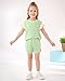 SANMIO Toddler Girl Clothes Summer 2 Piece Toddler Girls Outfits Color Block Short Sleeve Shorts 3-4T Girls Clothing Set Green