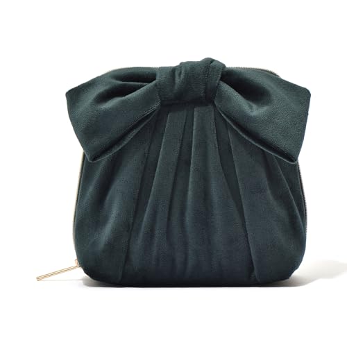 Francfranc フランフラン ベロアリボン スタンドポーチ グリーン スタンド型 自立 コスメポーチ 化粧道具 収納のサムネイル