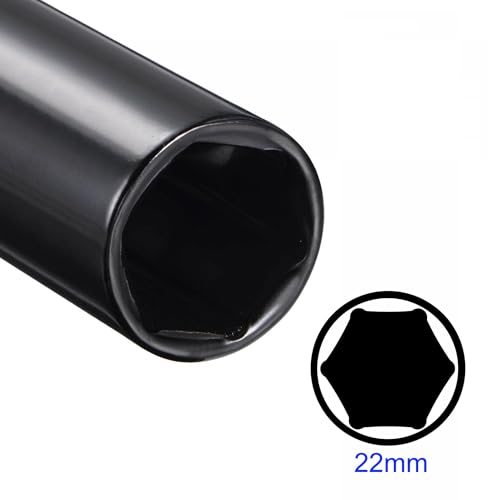 MACHSWON 2Pcs 1/2 Inch Drive - 22mm Deep Impact Socket with 6 Point Design, Heat-Treated Cr-V Steel 200mm Length, Metric Sizes - Image 3