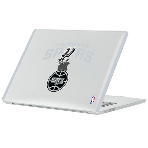 Coque MacBook Air 13.6 San Antonio Spurs pailletée transparente pour ordinateur portable A2681