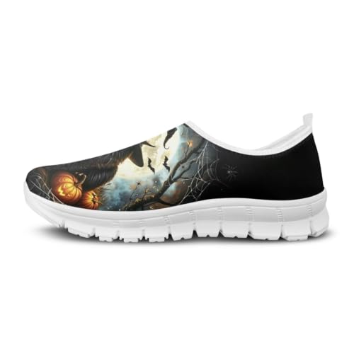 Image of Floral Sneakers for Women Colorful Art Shoes for Women Slip On Casual Work Shoes