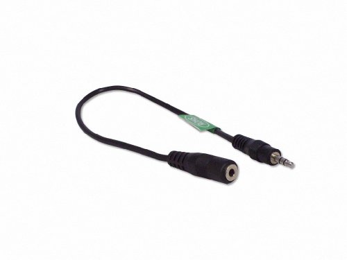 YCS basics 1 Foot 3.5mm Stereo Headphone/AUX Extension Cable Male/Female