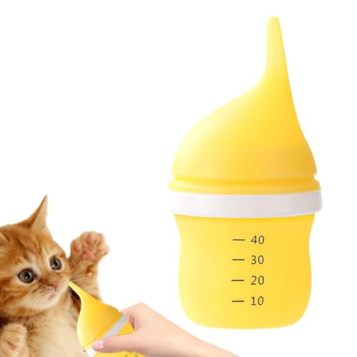 Biberón para cachorros y gatitos, Biberón de leche para gatos bebés - Biberón de leche para perros y gatitos de 40 ml,Biberón de leche para perros y gatos de silicona, alimentador portátil de animales