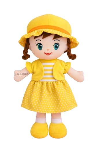 Image of Winky Doll Soft Toy for Girls Boys Kids,Yellow,Rag Dolls,Cute Plush Stuffed Baby Teddy Gift Birthday, 60cm