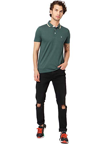 Image of JACK & JONES Men's Solid Slim fit Polo