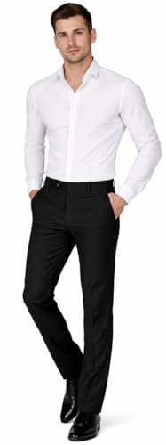 Image of Formal Pants for Men Office Wear - Premium Regular Fit Formal Trouser for Men, Boys, Gents Bottom Formal wear for Office Meeting, Party, Gathering, Wedding