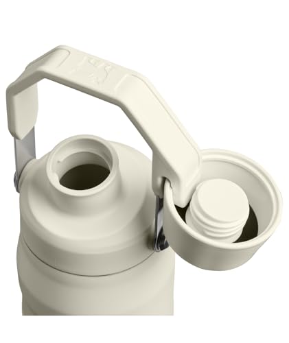 Image of Stanley IceFlow Fast Flow Water Bottle 24 oz | Angled Spout Lid | Lightweight and Leakproof for Travel and Sports | Insulated Stainless Steel | BPA-Free | Cream
