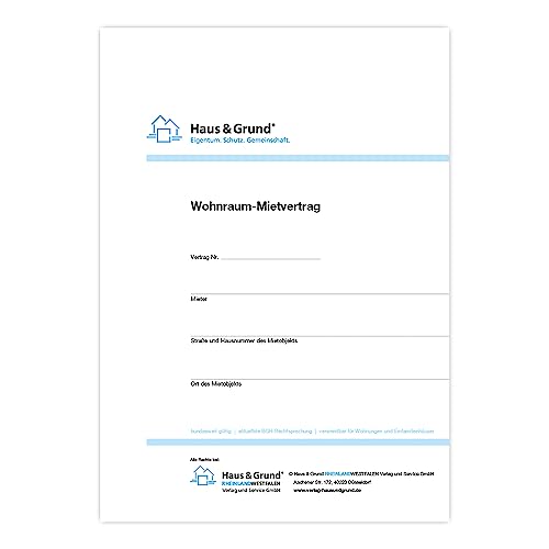 Haus & Grund Wohnraum-Mietvertrag DIN A4 (1 Satz, 2 Exemplare)