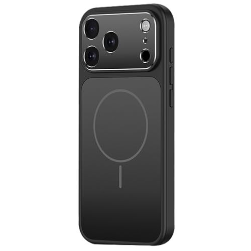Coque iPhone 17 Pro magnétique noire fine avec dos givré