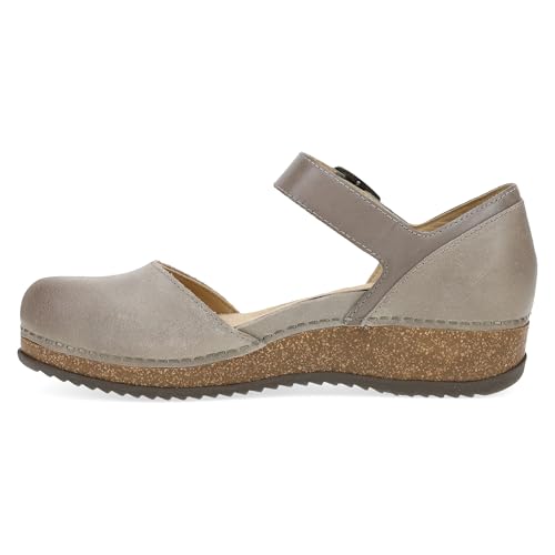 Image of Dansko Mae Mary Jane for Women - Dual-Density Cork /EVA Midsole and Lightweight Rubber Outsole Provide Durable and Comfortable Ride on Patented Stapled Construction
