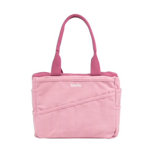 Soolla Bolsa de estúdio: bolsa de ferramentas de cerâmica e armazenamento de suprimentos de arte, bolsa de artesanato lavável, organizador de fios de tricô, projetos de crochê, 30 bolsos, mais de 20