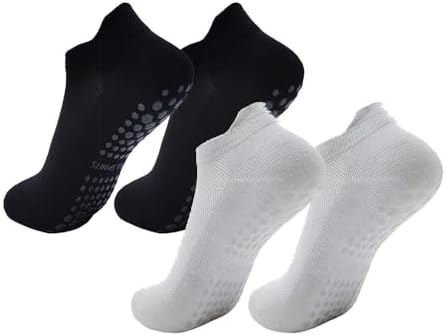 Calcetines de yoga atléticos antideslizantes con agarres para muj...