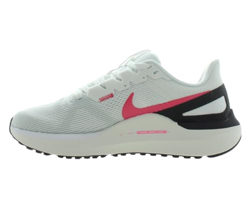 Image of Nike Air Zoom Structure 25 Unisex Shoes Size 6, Color: White /Black /Aster Pink-White Alpha