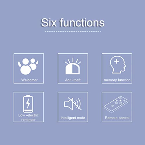 SUWIAKLALL Campainha de porta de indução sem fio Movimentos de boas-vindas Campainha de proteção ant