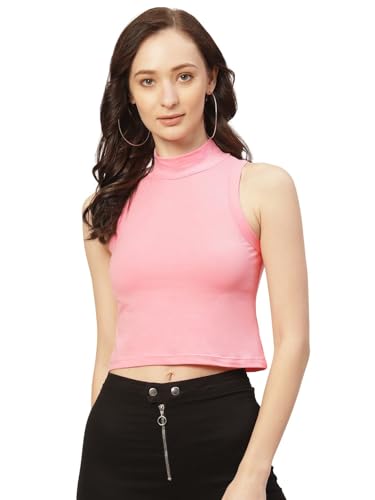 Image of Women Solid Super Soft streachable Cotton Blended Crop Top