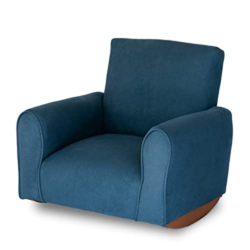 Kid's Chair, Toddler's Upholstered Armchair, Child's Rocking Chair (Navy, Rockers) #TOP4