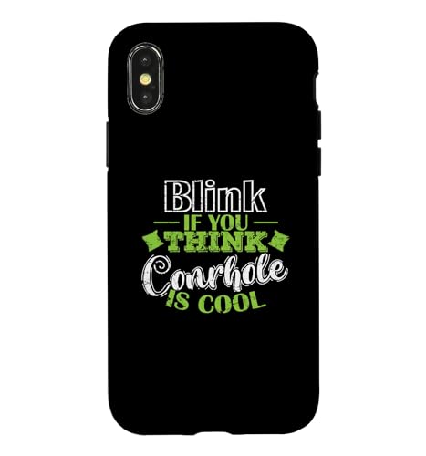 Blink if you think Cornhole is cool �Q�[�� �X�}�z�P�[�X iPhone X/XS �p