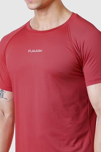 Image of FUAARK Men Solid Round Neck Slim Fit Tshirt