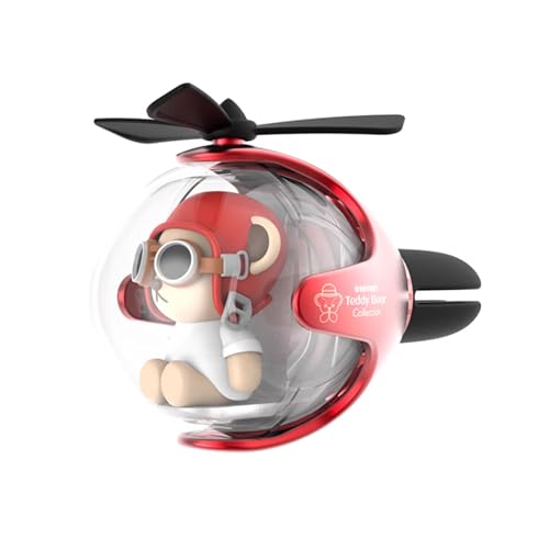 BESCH Difusor de Aorma para Coche en Forma de Oso Piloto - Ambientador para Coche Disño Animado Decoración Incluye Fragancia Refrescante - Regalo Original y Elegante