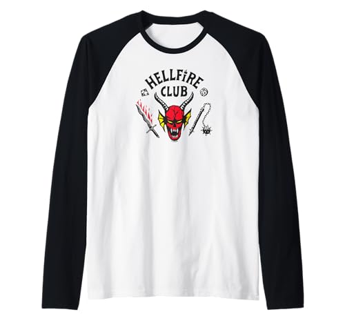 Stranger Things Hellfire Club Officially Licensed Raglan Baseball Tee