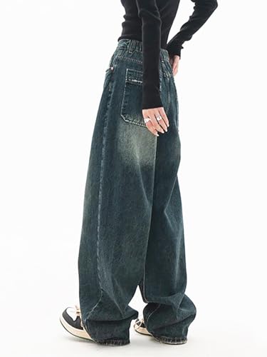 Xineicy Jeans for Women High Waist Wide Leg Baggy Jeans Y2K Loose Vintage Boyfriend Denim Pants4