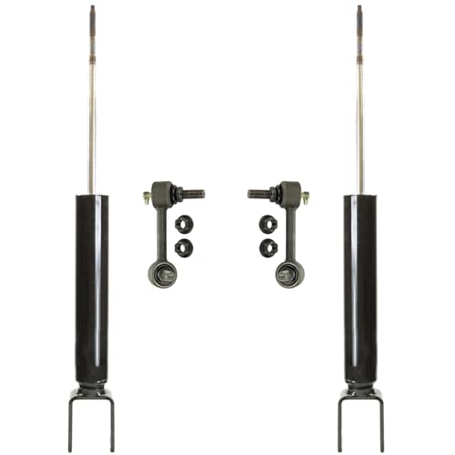 Image of Detroit Axle - Rear Shocks Sway Bars for 2008-2014 Cadillac CTS, 2 Shock Absorbers Assembly 2 Stabilizer Sway Bar Links 2009 2010 2011 2012 2013 Replacement