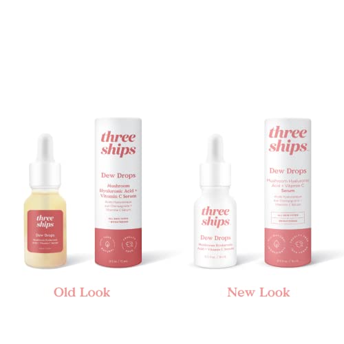 Three Ships Dew Drops Hyaluronic Acid And Vitamin C Serum - Vegan Facial Serum Brightens And Plumps Skin - Intensive Natural Face Serum For All Skin Types- As Seen On Dragon’s Den, 15 Ml #TOP1