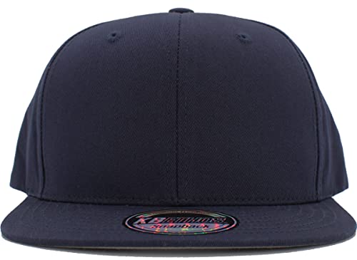 Image of KBETHOS Classic Snapback Hat Blank Cap Underbrim Cotton Wool Blend Flat Visor Adjustable Unisex