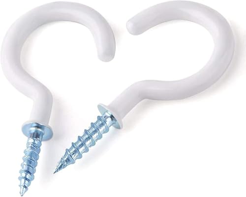 WKTRSM 30 Stück Schraubhaken Deckenhaken mit Schützende Kunststoffabdeckung Weiß WKTRSM 30 Stück Schraubhaken Deckenhaken mit Schützende Kunststoffabdeckung Weiß