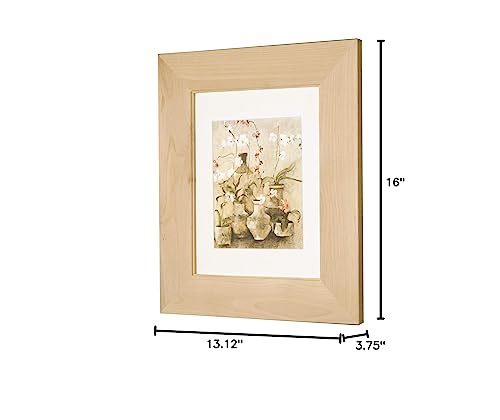 Image of 13x16 Concealed Picture Frame Medicine Cabinet without Mirror for Bathroom, Recessed in the Wall, Made in North America, Real Wood, NO MDF, Adjustable Shelves, Unfinished Flat