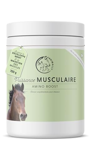 Poudre pour Le développement Musculaire des Chevaux 700g avec protéine de soja, lysine,...