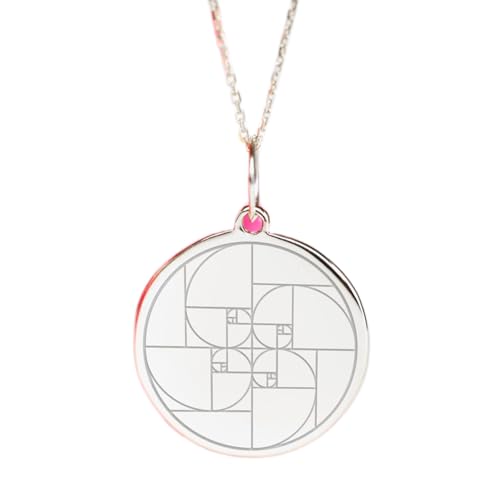 Collier Fibonacci argent 925 à offrir pour homme et femme