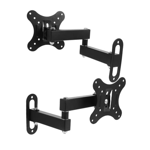 Cabilock 2pcs Tv Wall Mount Bracket Retractable Monitor Stand Full Motion Swivel Tv Mount for 14-24 Inch Screens