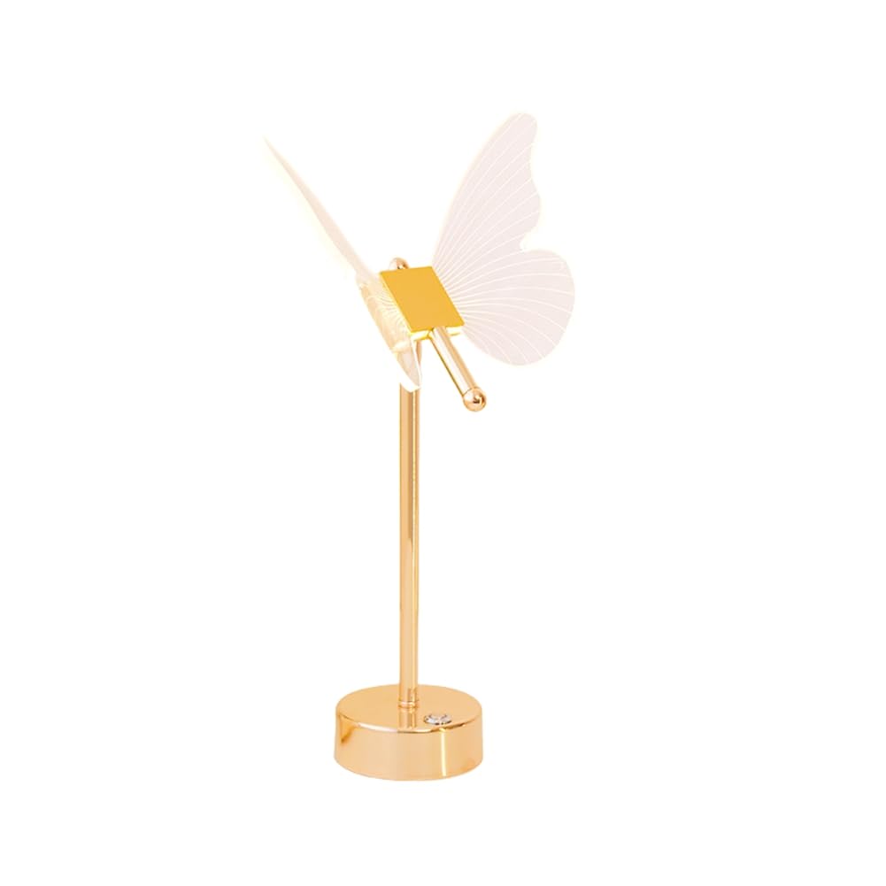 Lampe de table papillon tactile en acrylique à intensité variable