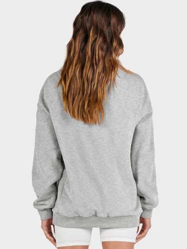 Image of ANRABESS Womens Oversized Sweatshirts Mock Neck Pullover